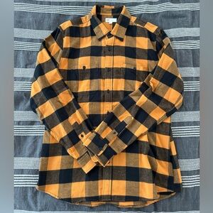 Yellow & Black Plaid Flannel Shirt - Men’s Large - Gap